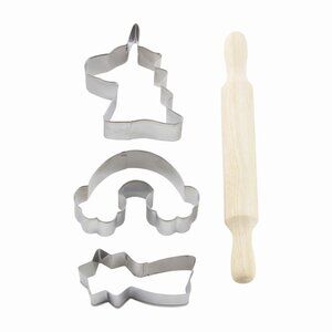 Mud Pie Kitchen Unicorn Cookie Cutting Set. Brand new in box